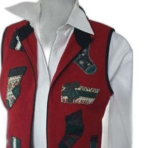 Vintage Woolrich Vest Wool Red Christmas Holiday Y2K